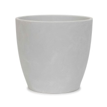 Кашпо Замша белый бутон 44см, бетон по цене 