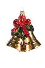 Игрушка елочная Два колокольчика, стекло арт.4148К05 по цене 