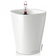 Кашпо с автополивом Лечуза Дельтини 1,2л 14х18см белый, пластик арт.14900 по цене 