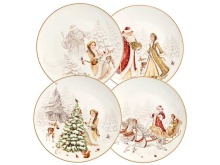 Набор тарелок закусочных Лефард Морозко 4шт 20,5см, фарфор арт.85-2038-1 по цене 