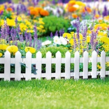 Ограждение декоративное Палисадник, белое 0,2х1,9м по цене 