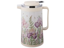 Термос со стеклянной колбой Ирисы 950мл крышка с клапаном, стекло/пластик арт.734-208 по цене 