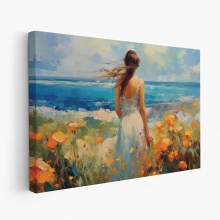 Картина Симфония Девушка в маках 70х50см арт.1-310 по цене 