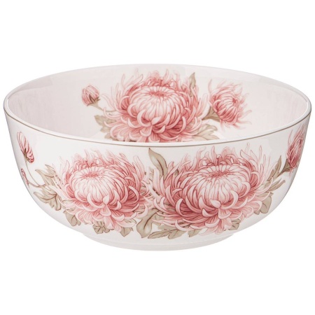 Салатник-тарелка суповая Лефард Астра, фарфор розовый 15,5х7см