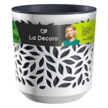 Кашпо Листья 2,5л Белый-Антрацит арт.КШ-9572 по цене 