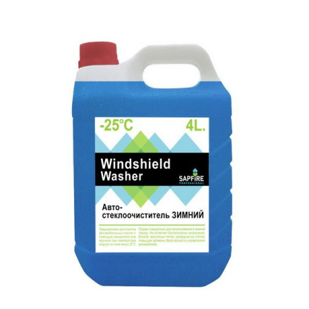 Автостеклоочиститель Windshield Washer SAPFIRE, зимний, -25°С, 4л