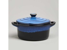 Горшочек для запекания Реактивный синий 600мл, керамика арт.780-132 по цене 