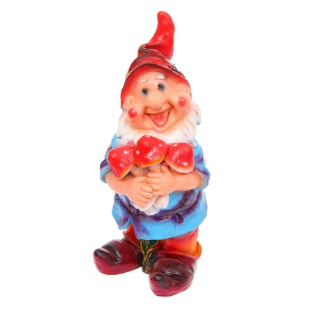 Фигура садовая Гном с поганками, арт.F07769