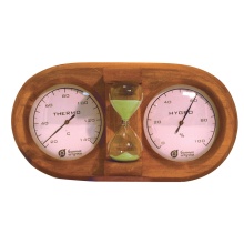 Термометр с гигрометром Банная станция с песочными часами 27х13,8х7,5см по цене 