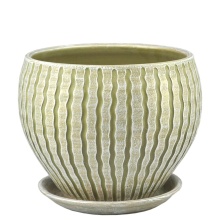 Горшок классик Мане с поддоном 20см керамика оливка по цене 