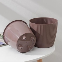 Кашпо ЭВИ ВипСет со вставкой пластик d-20см h-18см V-4,5л шоколад по цене 