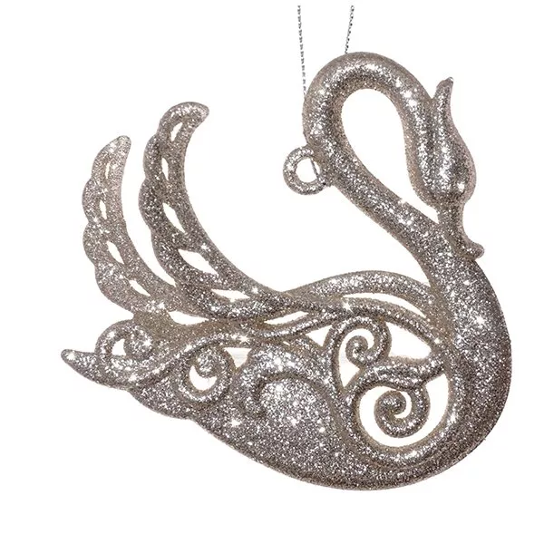 Украшение новогоднее Лебедь 9,5х4х9см полимерные материалы арт.254624 по цене 