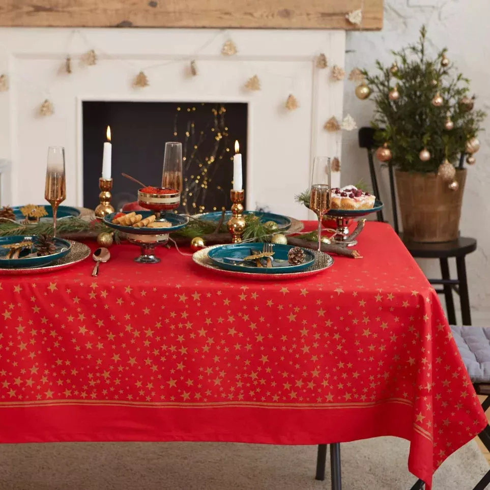 Скатерь Этель Золотые Звезды 149х180см, хлопок арт.5035882 по цене 