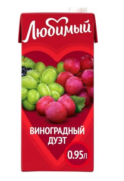 Напиток сокосодержащий Любимый Виноградный дуэт 0,95л по цене 
