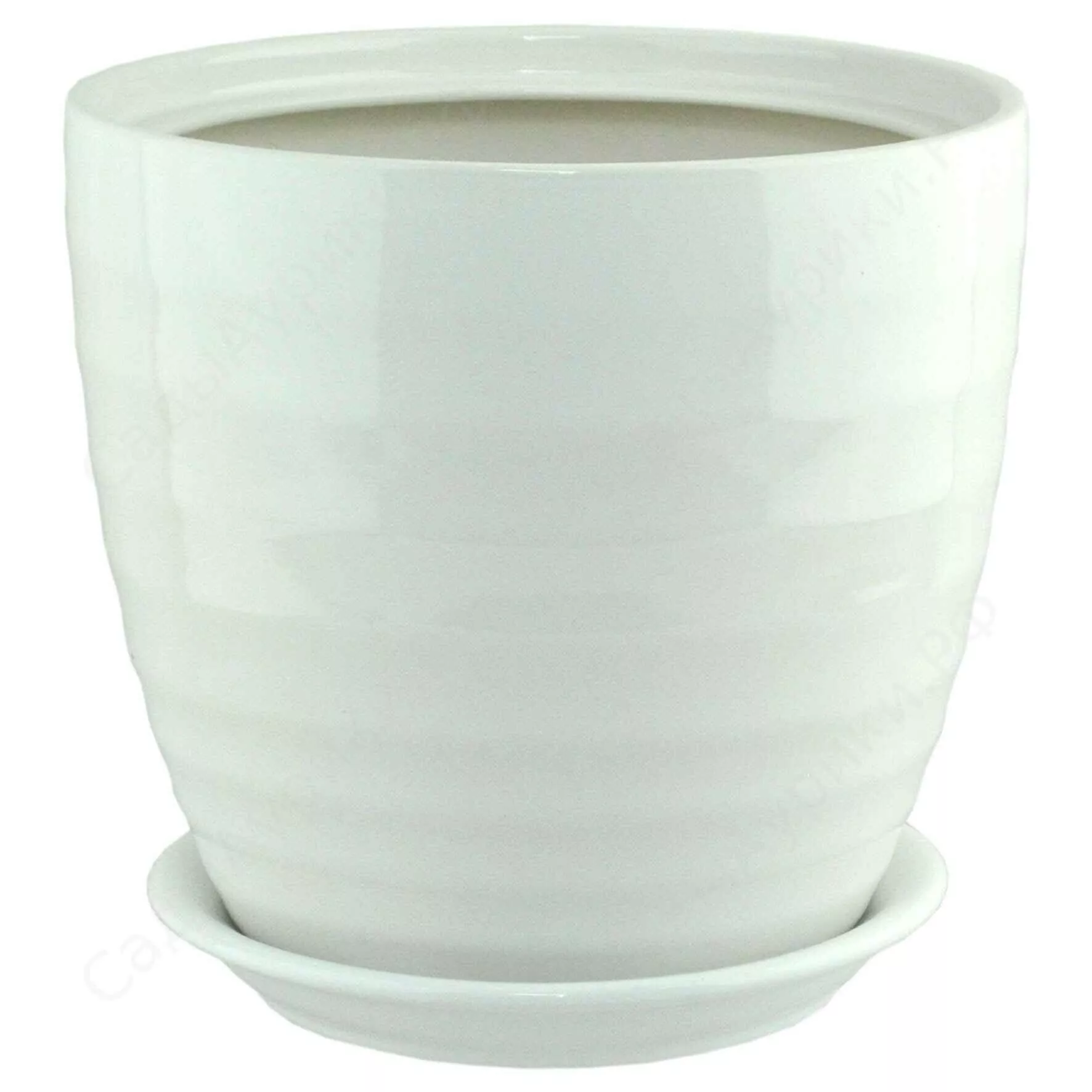 Горшок Кольца 32х30см 12л керамика, белый арт.523351 по цене 