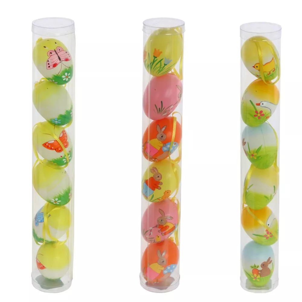 Изделие декоративное Яйцо пасхальное, набор из 6ти шт , 4х4х6см, 3в по цене 