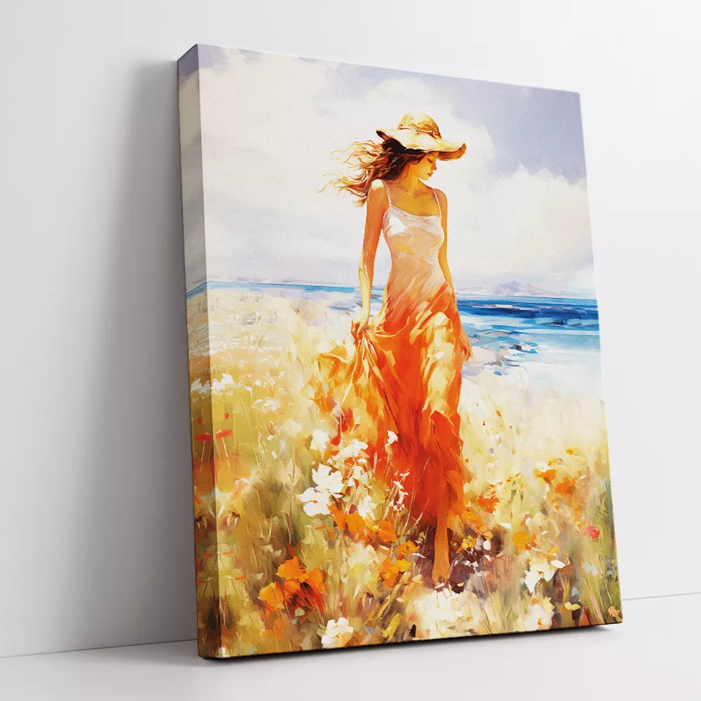 Картина Симфония Девушка в красном платье 50х70см арт.1-309 по цене 