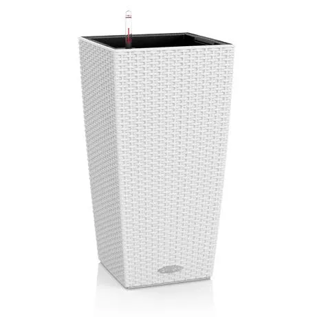 Кашпо с автополивом Лечуза Кубико Коттедж 40см белый, пластик арт.15246 по цене 