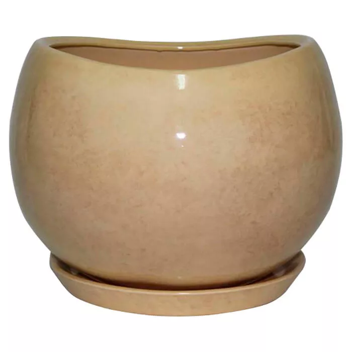 Горшок для цветов Адель №2, бежевый, голубой В18см по цене 
