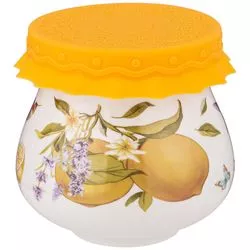 Баночка с силик.крышкой Прованс Лимоны фарфор желтый 300мл Китай по цене 