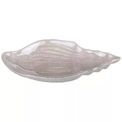 Блюдо Бронко Ракушка стекло перламутровый 30см по цене 