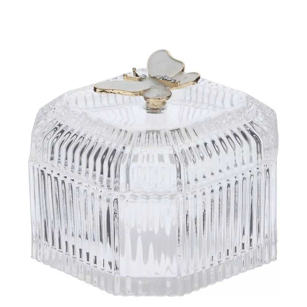 Шкатулка 8,5x8,5x7см стекло, металл арт.817479 по цене 