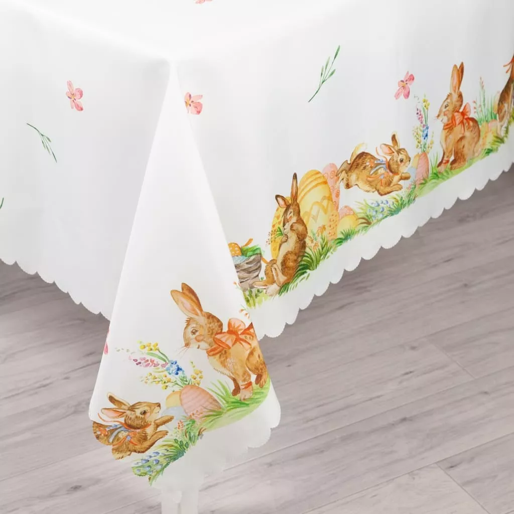 Скатерть WT125-Пасха Велнесс 220х150см 100%п/э по цене 