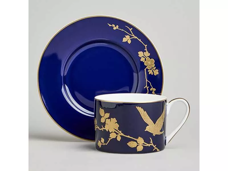 Пара чайная Лефард Золотые птицы 240мл, фарфор арт.419-135 по цене 