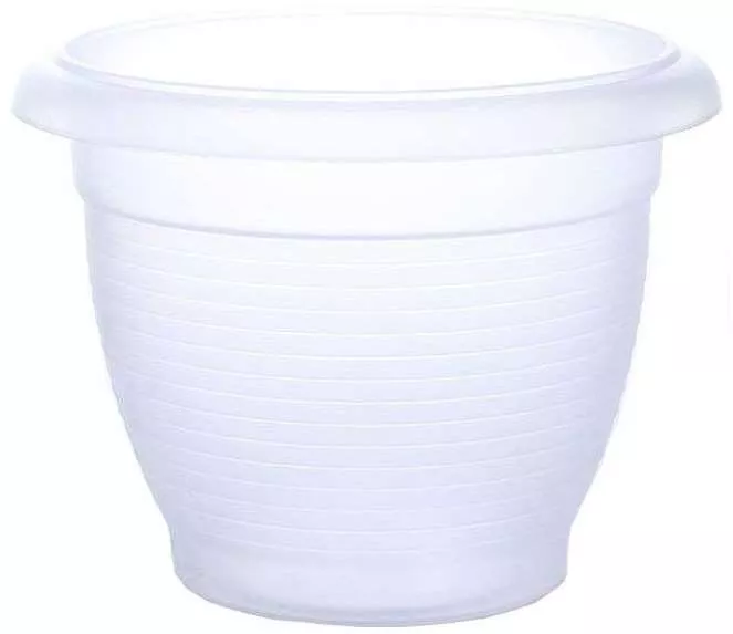 Кашпо Сантино ТЕРРА пластик d23,5см h17,5см V4л прозрачный по цене 