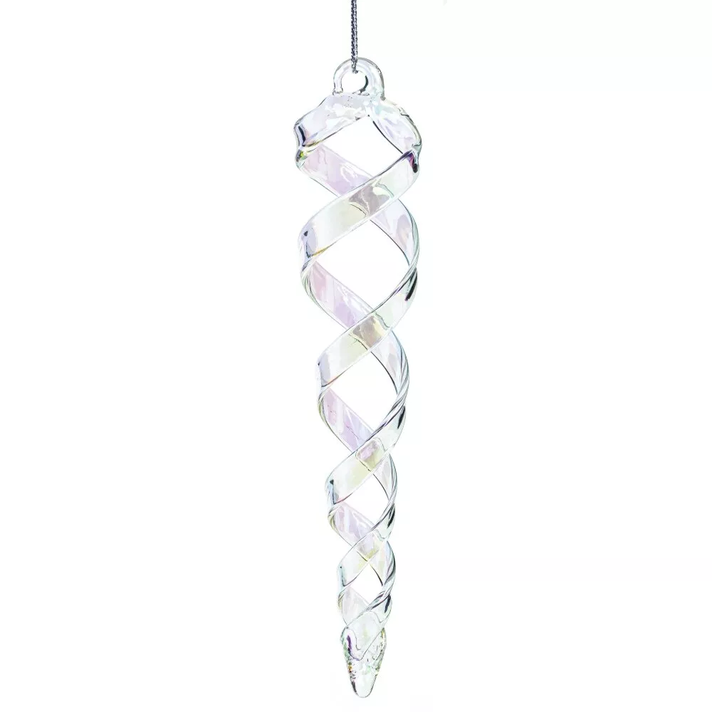 Украшение новогоднее Спираль 3,5х3,5х17см стекло арт.779080 по цене 