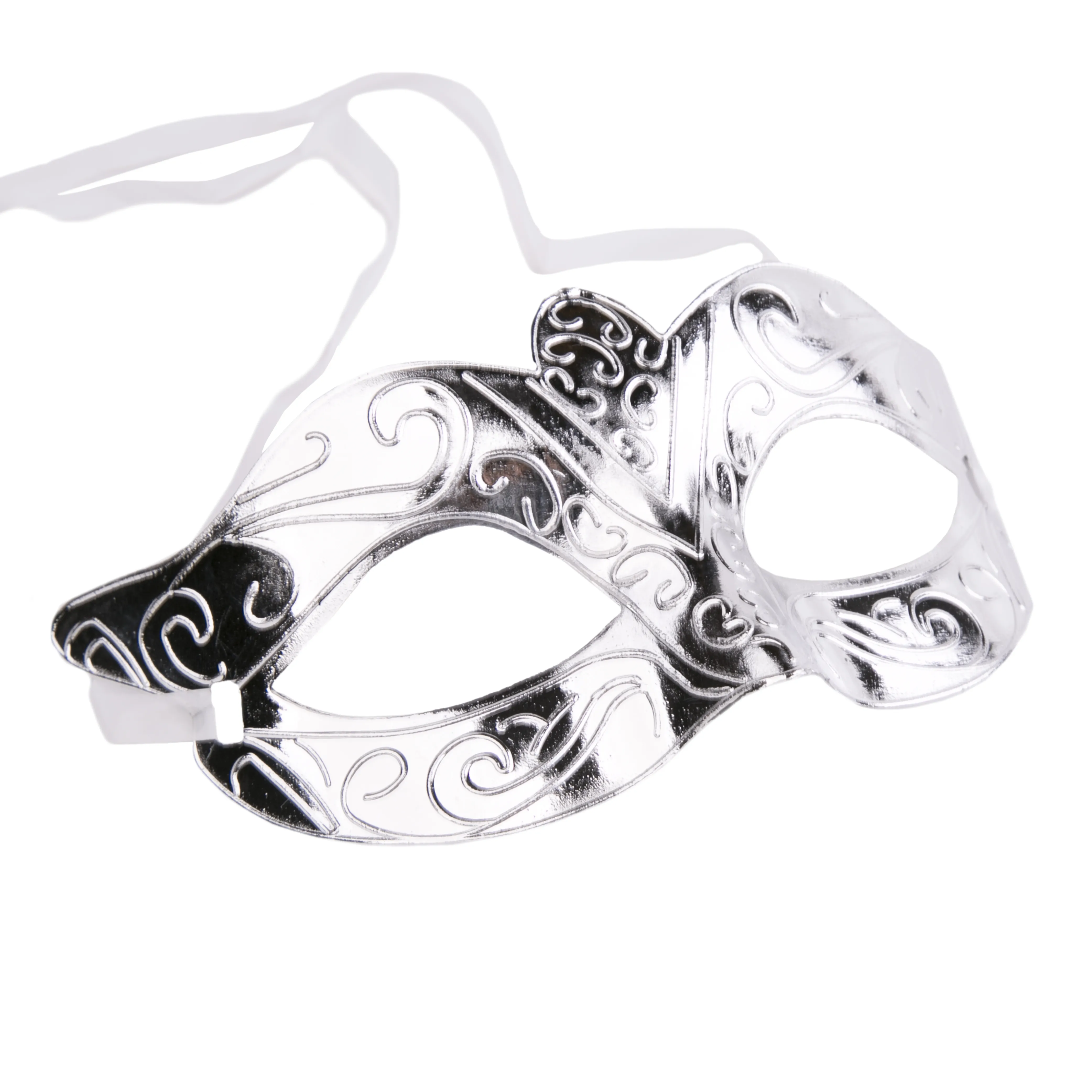 Маска маскарадная Серебряные узоры 7x24x8,5см арт.88920 по цене 