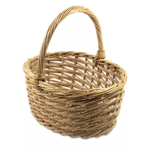 Корзина овальная из ивовой ленты №1 27х26х19см арт.ИНП14/1 по цене 