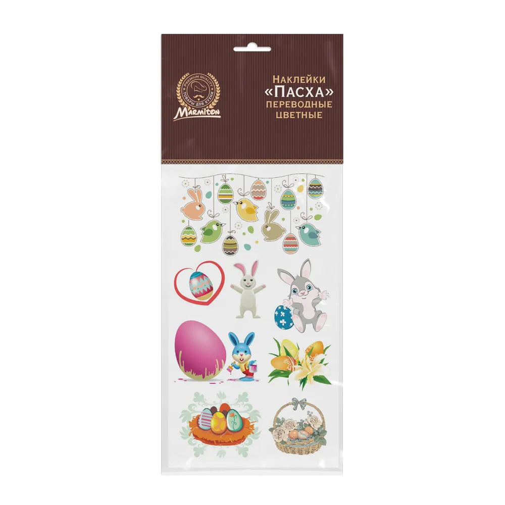 Наклейки переводные Мармитон Пасха 7х12см арт.17836 по цене 