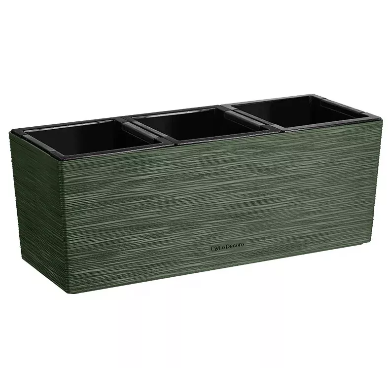 Кашпо балконное трио Ла Декоро 50см 3х2,7л теплая хвоя, пластик арт.КШ-2356 по цене 