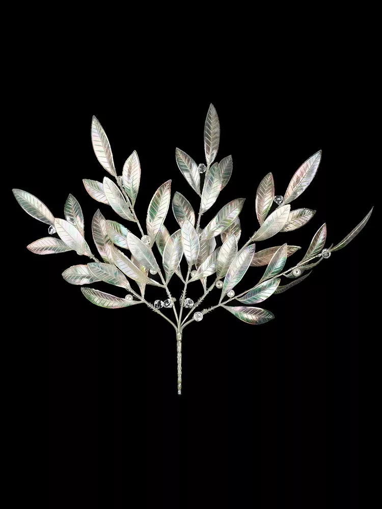 Украшение интерьерное Ветка серебро 23х36х2см арт.91214 по цене 