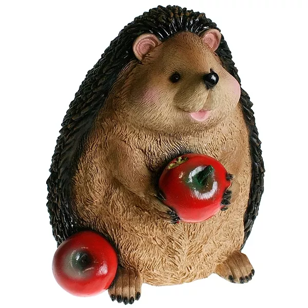 Фигура Еж БАРЕЛЬЕФ с яблоком, полистоун 25х22х21см по цене 