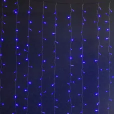 Электрогирлянда Занавес внешняя 500 светодиодов, без T-коннекторов 2,4х1,5м синяя по цене 