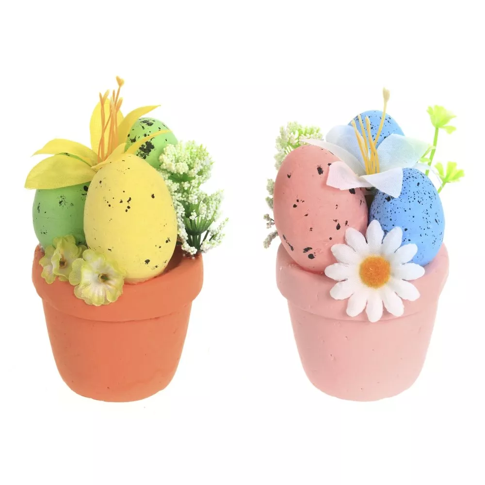 Композиция цветочная Пасхальная полимер в асс. 9х9х11см, 2в. по цене 