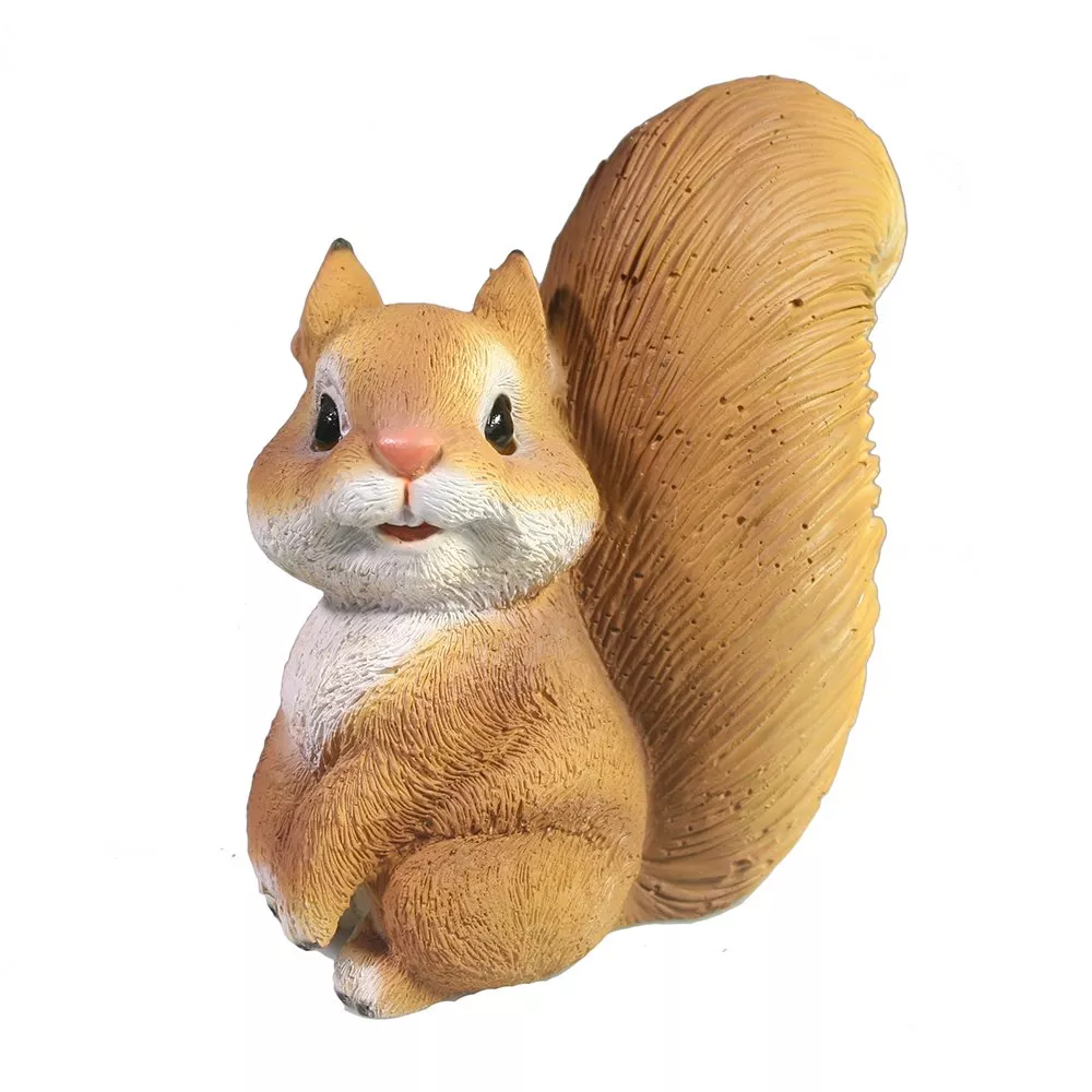 Фигура декоративная садовая Белка Сонька полистоун 13х8х14см по цене 