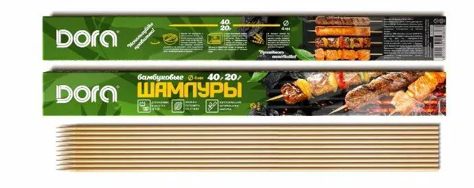 Шпажки бамбуковые Дора 40см 20шт. арт.2018-004 по цене 