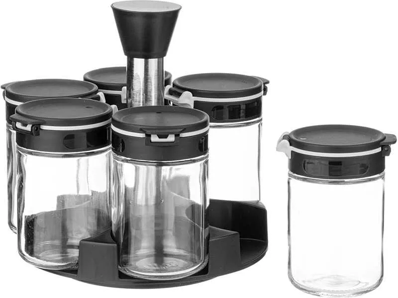 Набор емкостей для специй Агнесс 6шт 200мл на подставке арт.671-102 по цене 