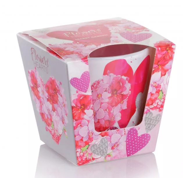 Свеча ароматизированная в стакане Цветочный сад 115гр по цене 