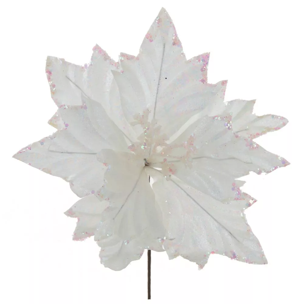 Цветок искусственный широкий белый 22х22х20см по цене 