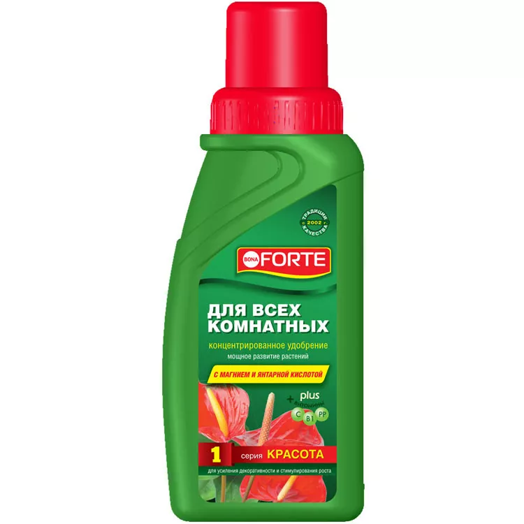Удобрение жидкое БОНА ФОРТЕ КРАСОТА для комнатных растений минеральное 285мл по цене 