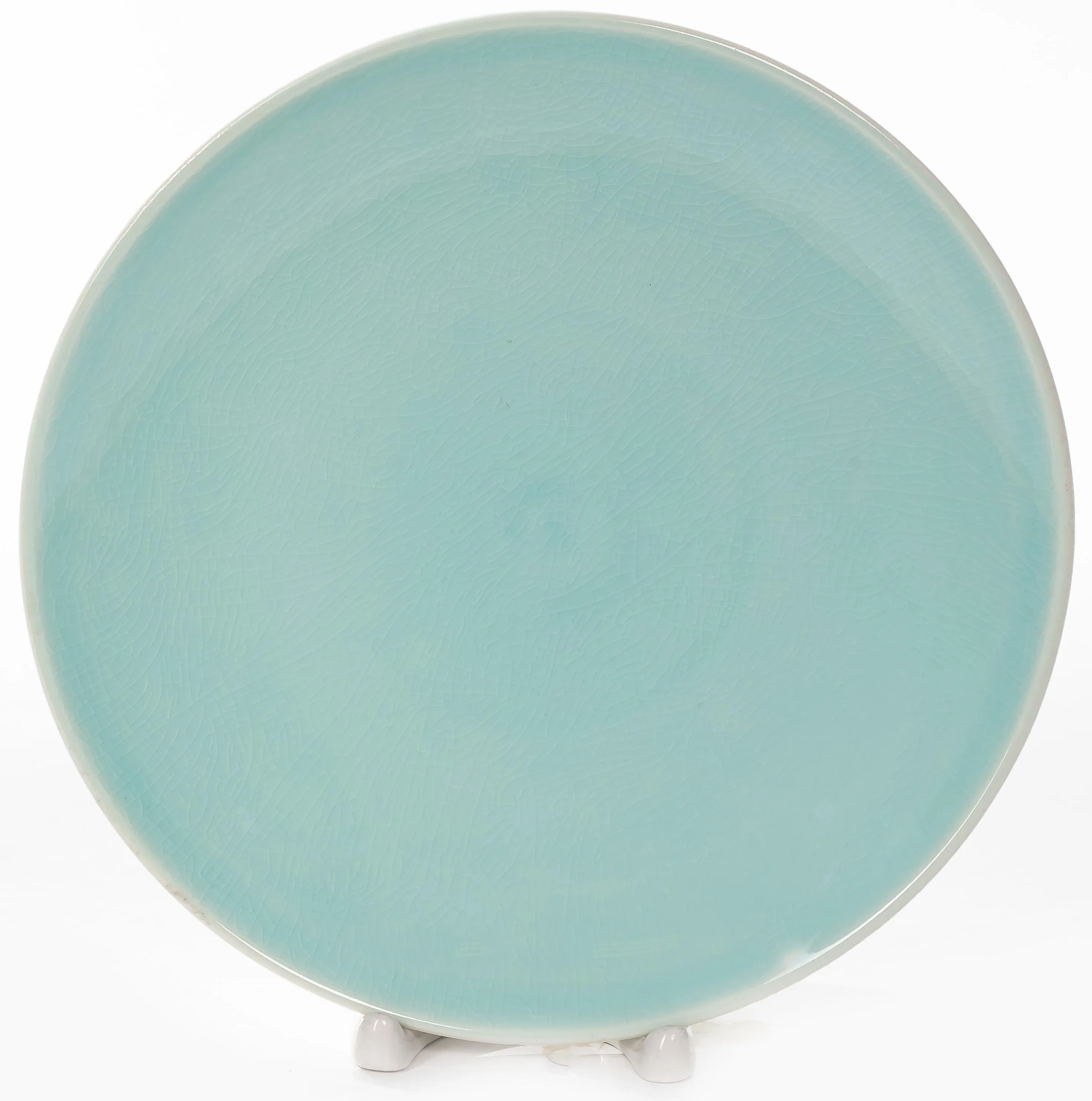 Тарелка мелкая Иштар 21см, фарфор, ментоловый кракелюр арт. 236-28006 по цене 