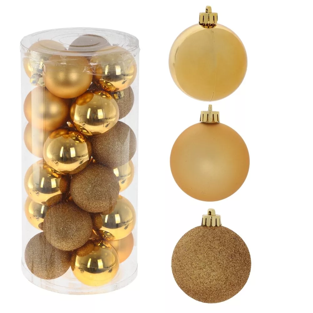 Украшение новогоднее Шар набор из 24шт 6см 14х14х31см полимерные материалы арт.753647 по цене 