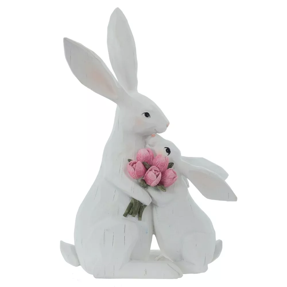 Фигурка декоративная Зайцы 22x12x33см арт.816061 по цене 