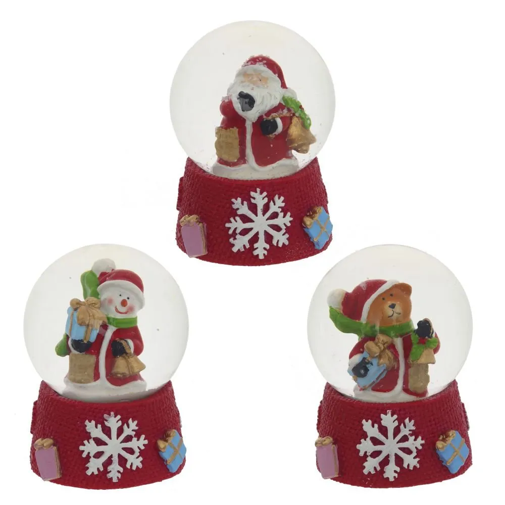 Фигурка декоративная в стеклянном шаре Новогодняя 4х4х6,5см полимерные материалы, стекло арт.755915 по цене 