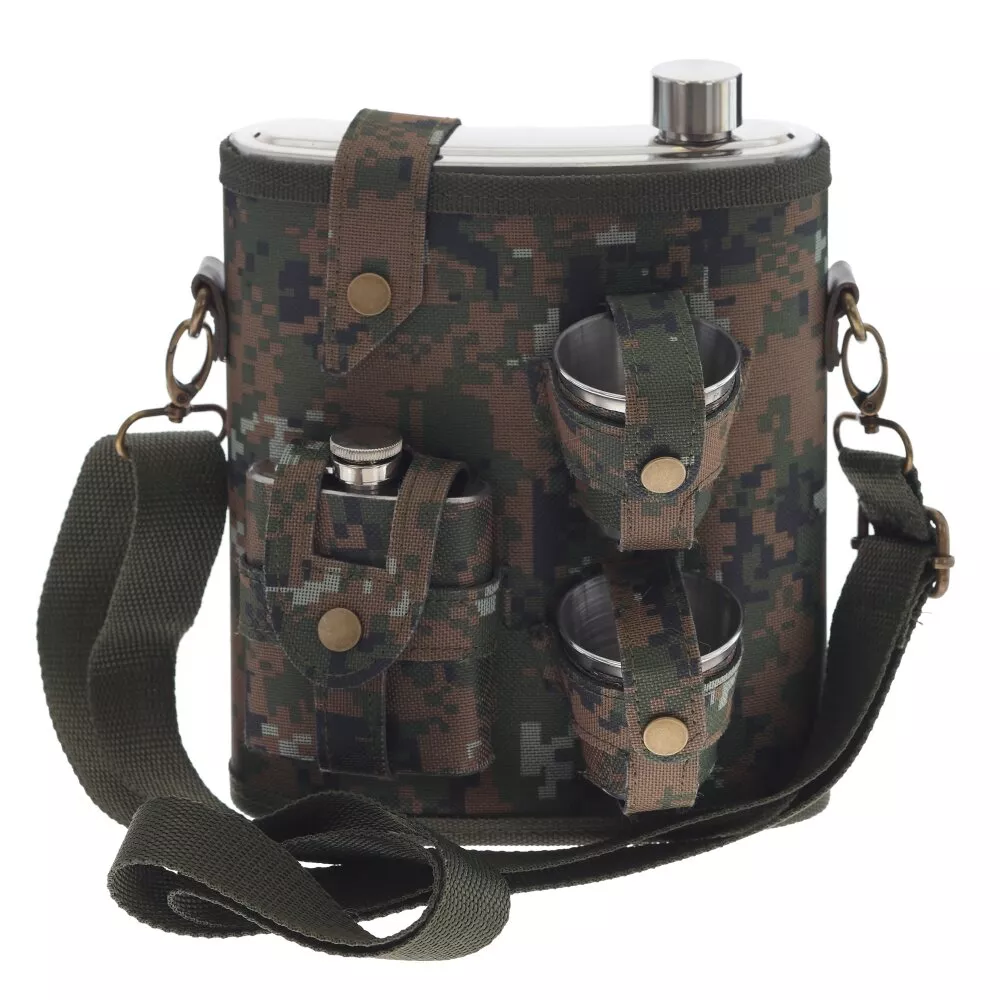 Набор из 4-х предм.: фляжка 1350мл, 2 стопки 70мл, фляжка 100мл арт.800067 по цене 