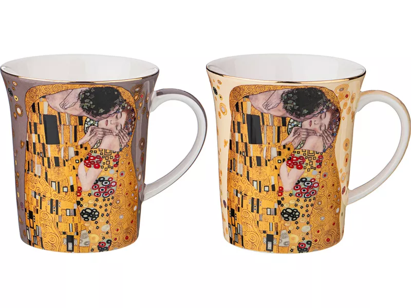 Набор кружек Лефард Поцелуй Климт 2шт 420мл, фарфор арт.104-668 по цене 